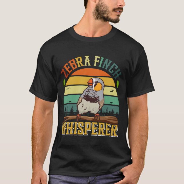 Zebra Finch Whisperer Bird lover Finches family T-Shirt (Front)
