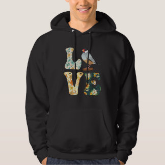 Zebra Finches LOVE Bird  Finches Bird Song Hoodie