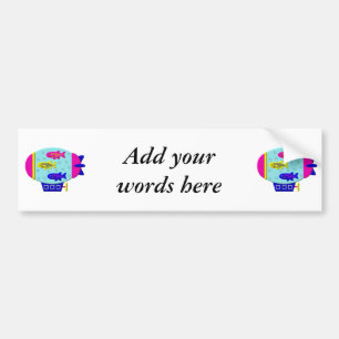 Zebra Fish in a Zeppelin Bumper Sticker