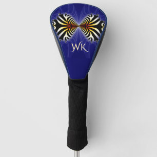 Zebra Fish Kiss Monogrammed Golf Head Cover