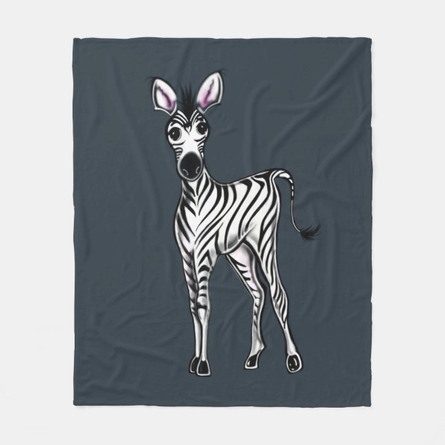 Zebra    fleece blanket (Front)