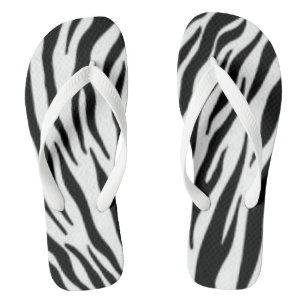 Zebra Flip Flops