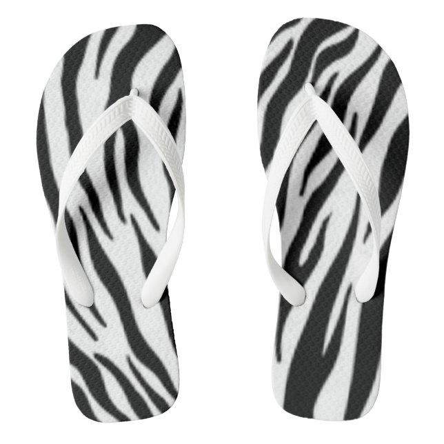 Zebra Flip Flops (Footbed)