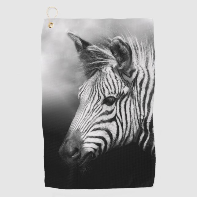 Zebra Foal Golf Towel (Front)
