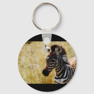 Zebra Foal wildlife keychains & key ring holders