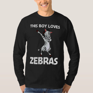 Zebra For Boys Kids African Zoo Animal   T-Shirt