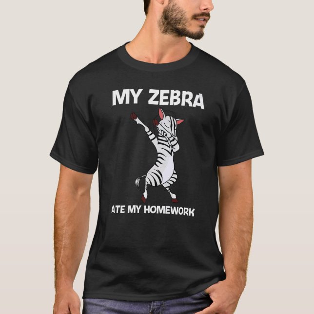 Zebra For Kids Boys African Zoo Animal T-Shirt (Front)