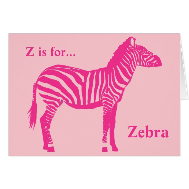 Zebra - Fuchsia and light pink (Front Horizontal)