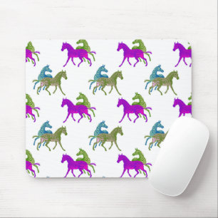 Zebra Funky Vibrant Colours African Safari Animals Mouse Mat