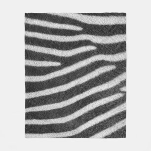Zebra Fur Animal Pattern Fleece Blanket