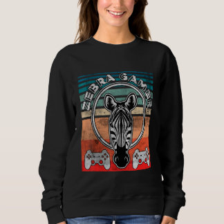 Zebra Gamer Can't Hear You I'm Gaming Zebra Gamer Sweatshirt