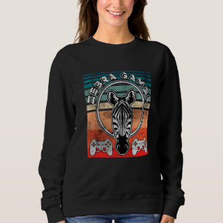Zebra Gamer Can't Hear You I'm Gaming Zebra Gamer  Sweatshirt