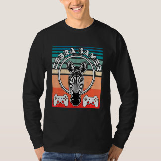 Zebra Gamer Can't Hear You I'm Gaming Zebra Gamer T-Shirt