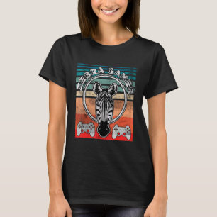 Zebra Gamer Can't Hear You I'm Gaming Zebra Gamer T-Shirt