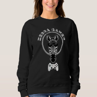 Zebra Gamer Graphic Design For Gamer Kids  2 Sweatshirt
