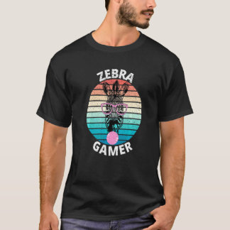Zebra Gamer Graphic Design For Gamer Kids 3 T-Shirt