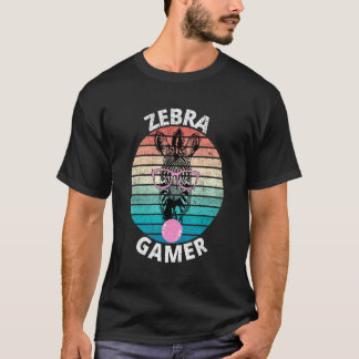 Zebra Gamer Graphic Design For Gamer Kids Men & Wo T-Shirt