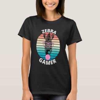 Zebra Gamer Graphic For Gamer Kids T-Shirt