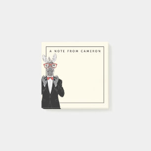 Zebra Gentleman Add Your Name Post-it Notes