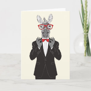 Zebra Gentleman Card