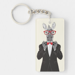 Zebra Gentleman Key Ring