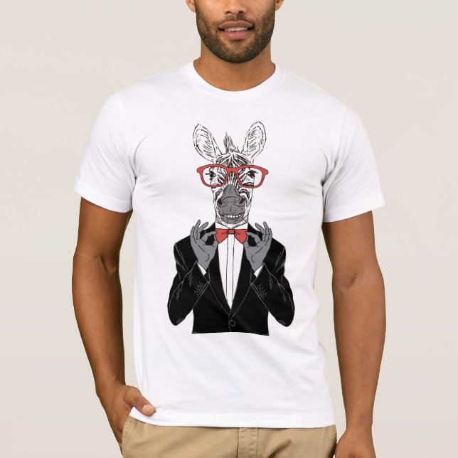 Zebra Gentleman T-Shirt (Front)