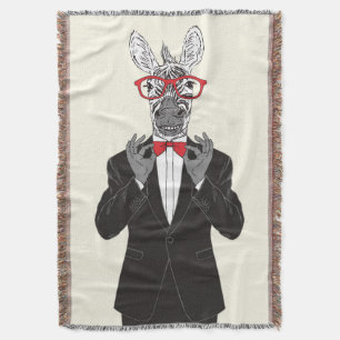 Zebra Gentleman Throw Blanket
