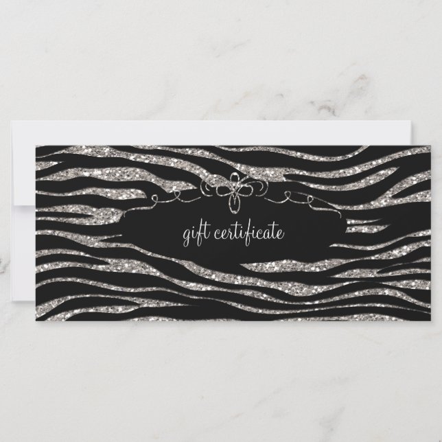 Zebra Gift Certificate : Rack Card (Front)