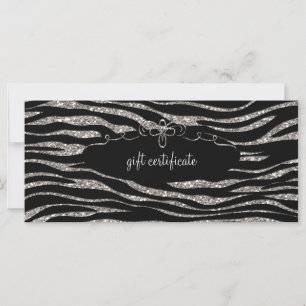 Zebra Gift Certificate : Rack Card