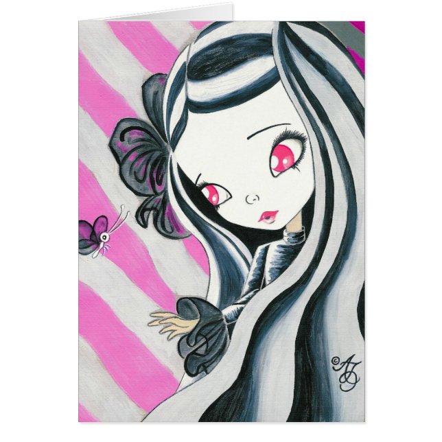 Zebra Girl And Pink Stripes (Front)