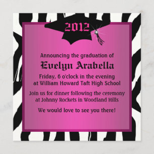 Zebra Graduation Announcement