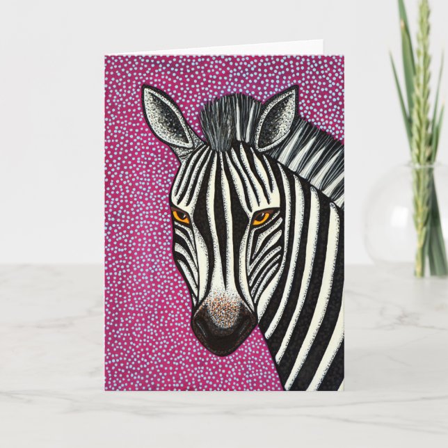 Zebra Greeting Card (Front)