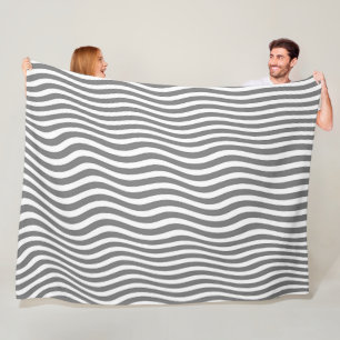 Zebra Grey Fleece Blanket