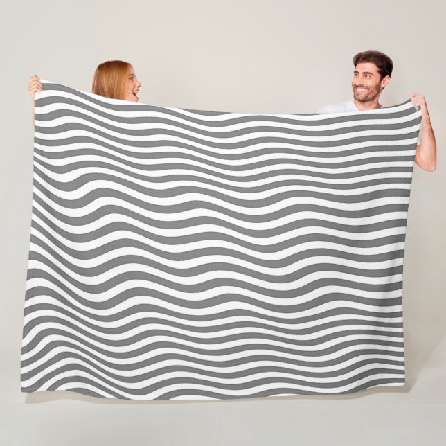 Zebra Grey  Fleece Blanket (In Situ)