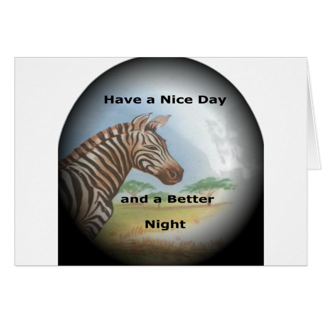 Zebra having & nice day and a better night. (Front Horizontal)