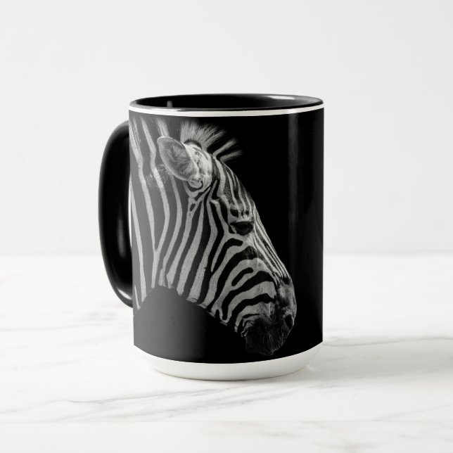 Zebra Head Ceramic Mug (Front Left)