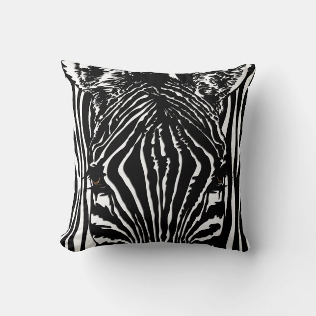 Zebra Head Cushion (Front)