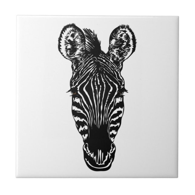 Zebra Head Tile (Front)