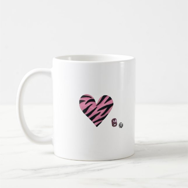 Zebra-heart Coffee Mug (Left)