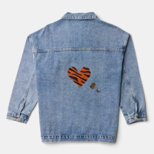 Zebra-heart Denim Jacket
