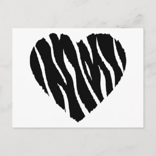 Zebra Heart Postcard
