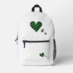 Zebra-heart Printed Backpack