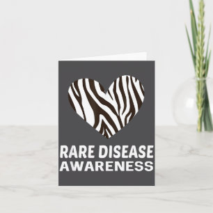 Zebra Heart Rare Disease Awareness Gift 2020  Card