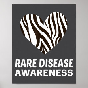 Zebra Heart Rare Disease Awareness Gift 2020 Poster