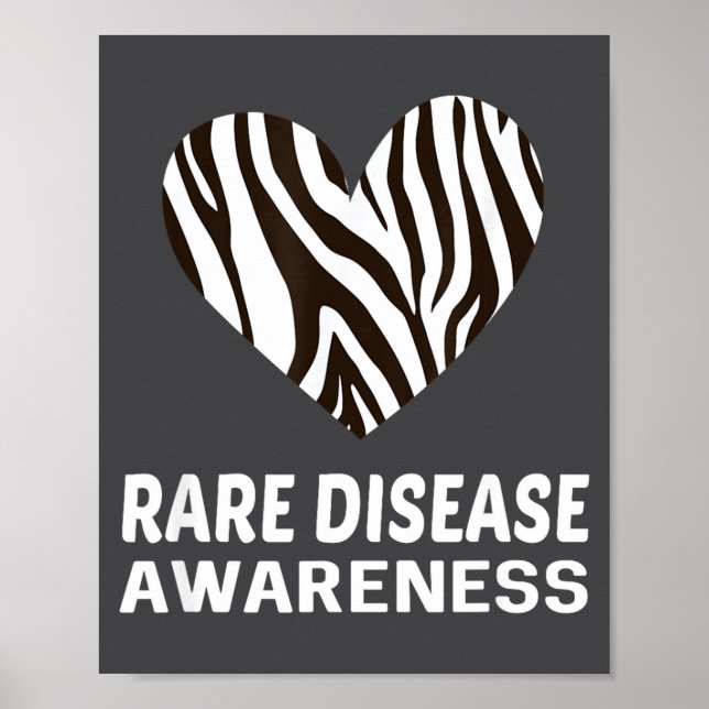 Zebra Heart Rare Disease Awareness Gift 2020  Poster (Front)
