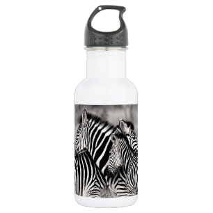Zebra Herd Nature Safari Black and White Stripes 532 Ml Water Bottle