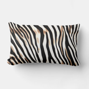 Zebra hide pattern lumbar cushion