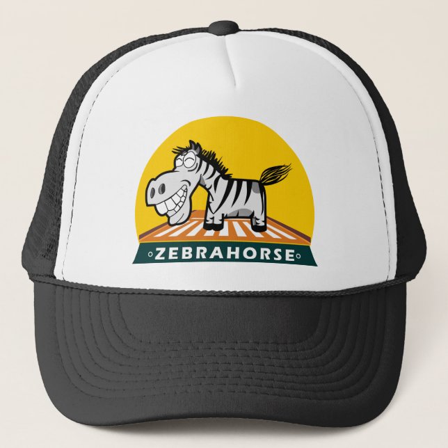 Zebra Hores Trucker Hat (Front)