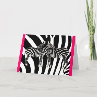 Zebra Hugs Card