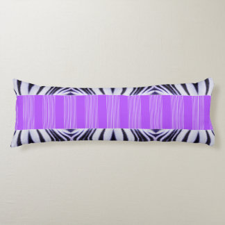 Zebra Illusion - Modern Abstract Purple Lilac Body Cushion